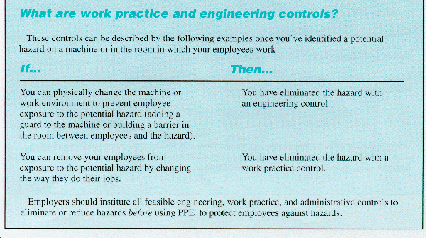 [Text - What are work practice and engineering controls?]