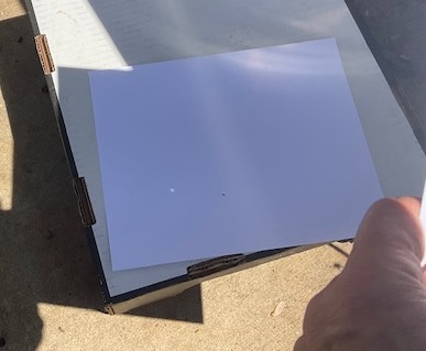 viewing the eclipse with a pinhole camera