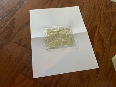Foil taped in place