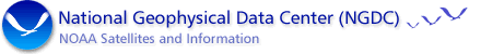 NOAA Logo, NOAA Satellites and Information, National Geophysical Data Center (NGDC).