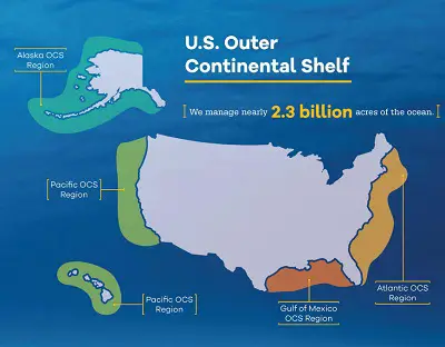 US Ocean wind farm areas